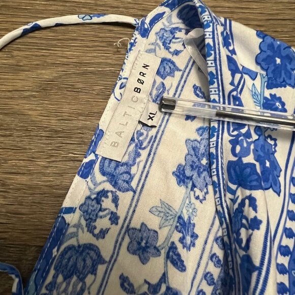 Baltic Born Watson Kimono Maxi Dress Blue White Size XL - Picture 9 of 10